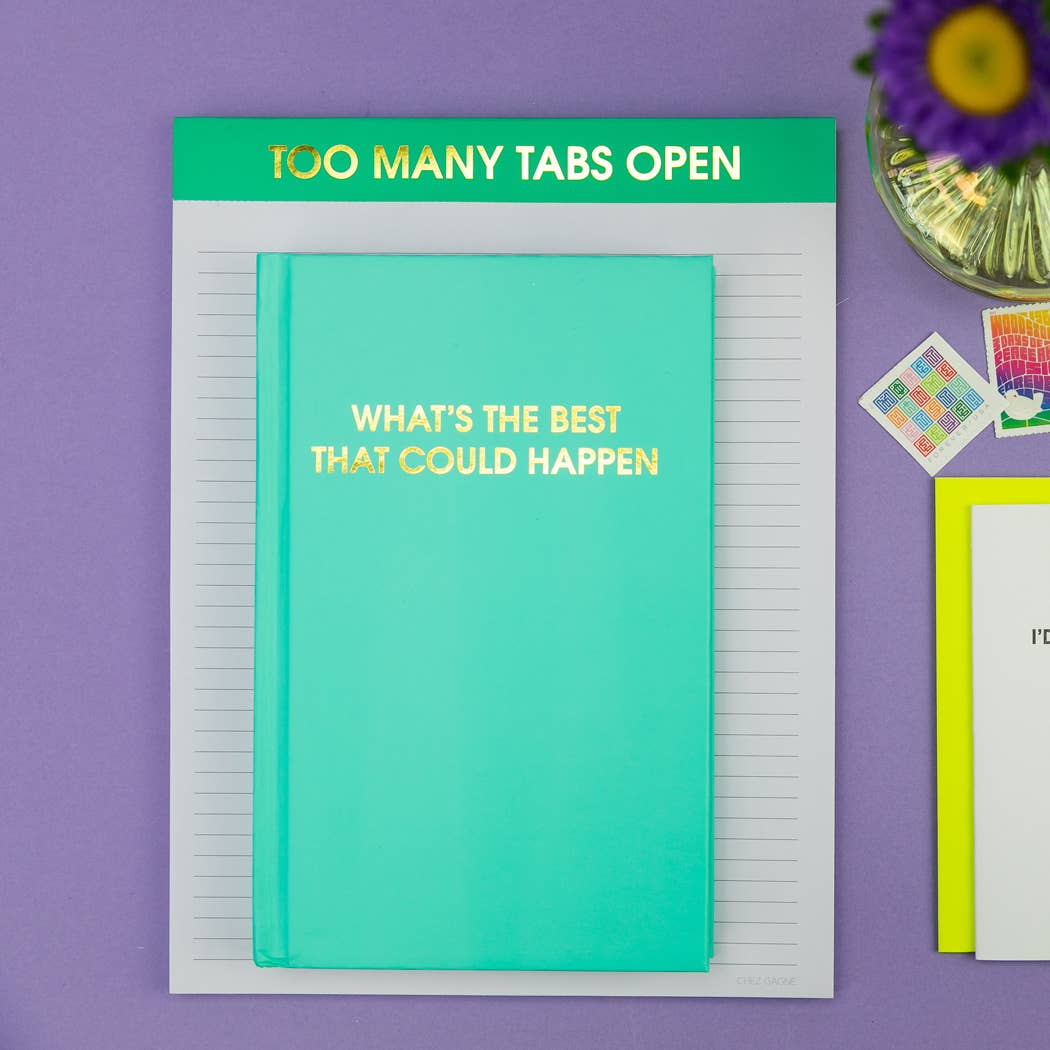 Too Many Tabs Open Notepad Emerald Gifts + Accessories Chez Gagné
