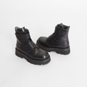 Nero Vachetta Lug Sole Women's Boots Lofina