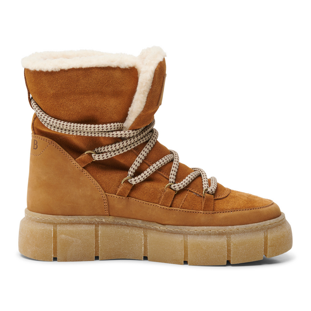 Women's suede and sherpa boot TOVE SNOW TAN by SHOE THE BEAR