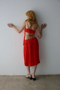 Simona Skirt Red Women's Bottoms Skirt Oh Seven Days
