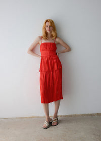 Simona Skirt Red Women's Bottoms Skirt Oh Seven Days