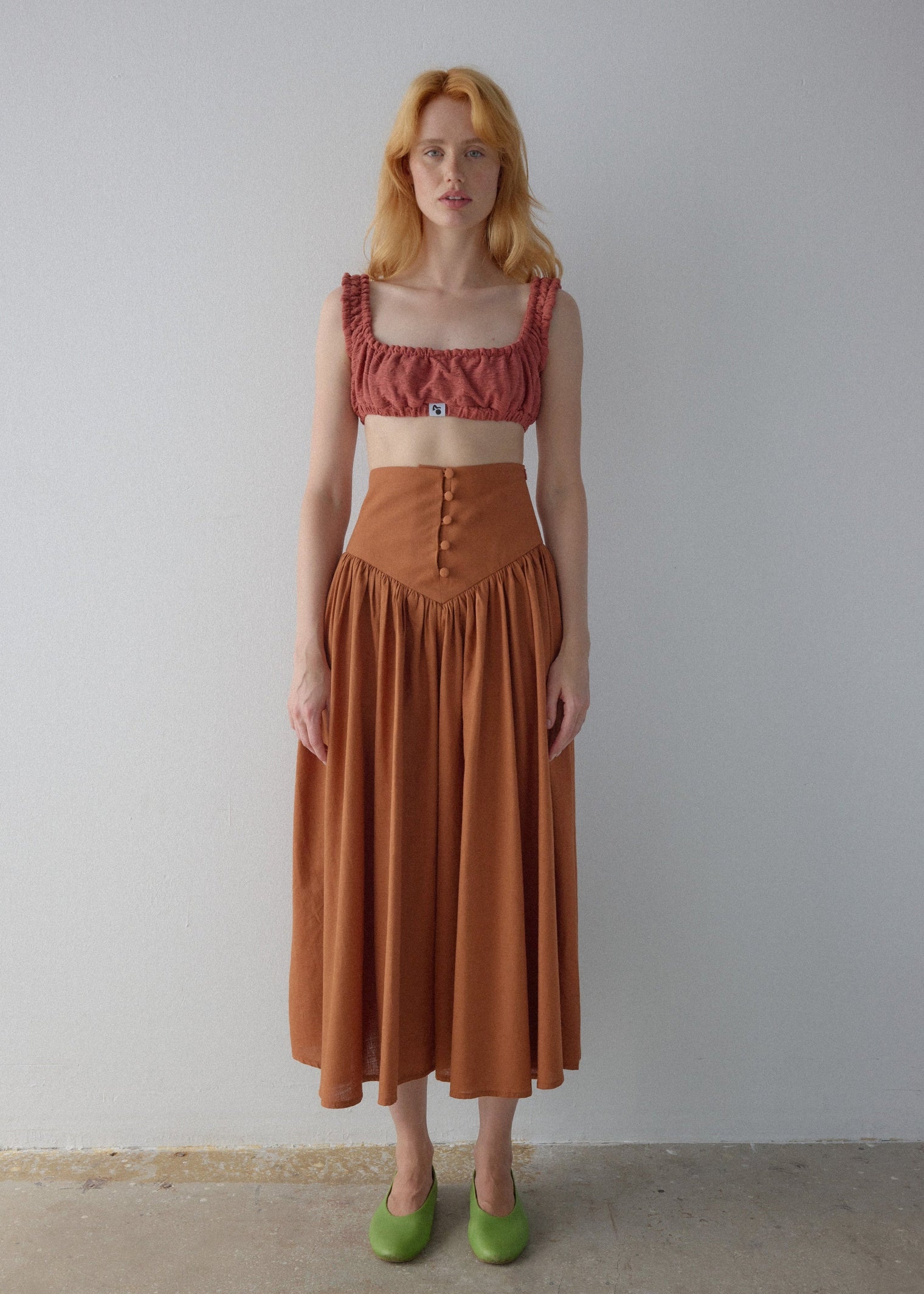 Dani Skirt Copper Women's Bottoms Skirt Oh Seven Days