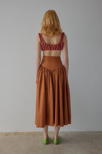 Dani Skirt Copper Women's Bottoms Skirt Oh Seven Days