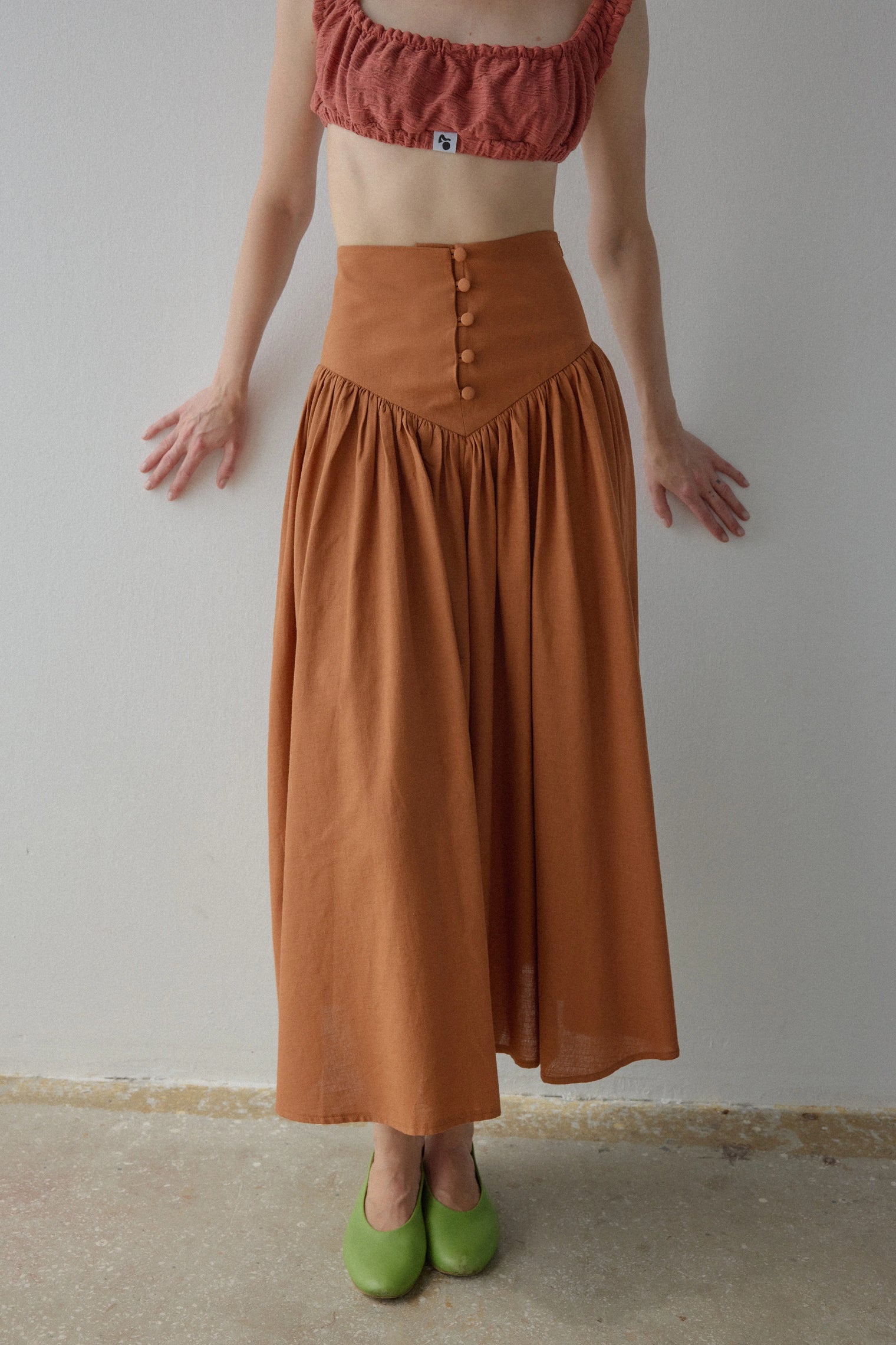 Dani Skirt Copper Women's Bottoms Skirt Oh Seven Days