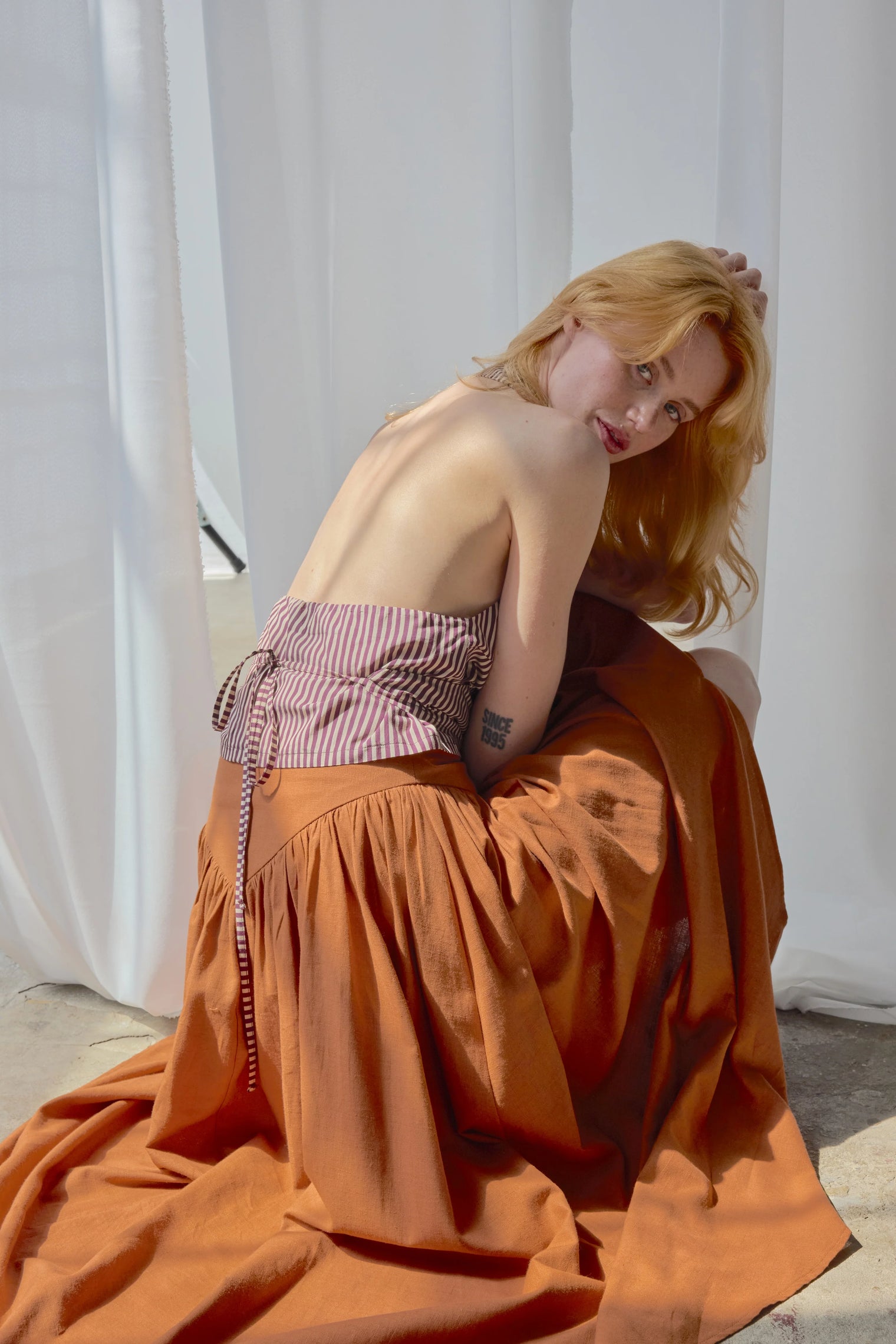 Dani Skirt Copper Women's Bottoms Skirt Oh Seven Days