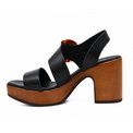 Con Clase Black Women's Sandals Heels All Black    