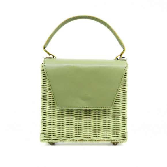 Rattan Box Bag Mint Gifts + Accessories Bags Sister Epic    