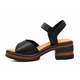 Hallie Black Women's Sandals Salvia    