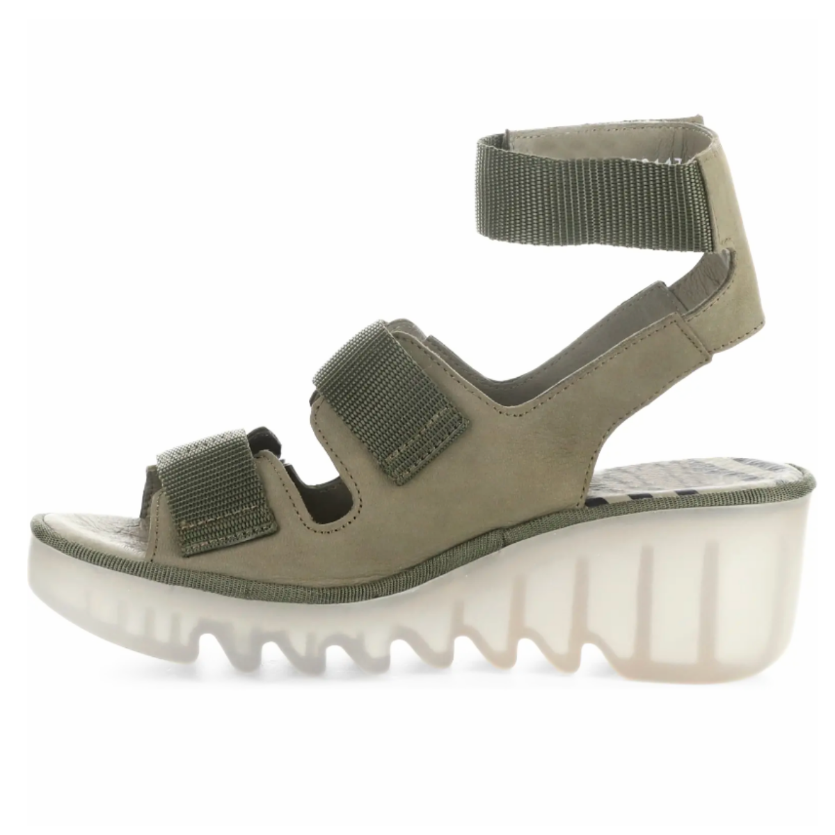 Bech Khaki Women's Sandals Platforms Fly London    