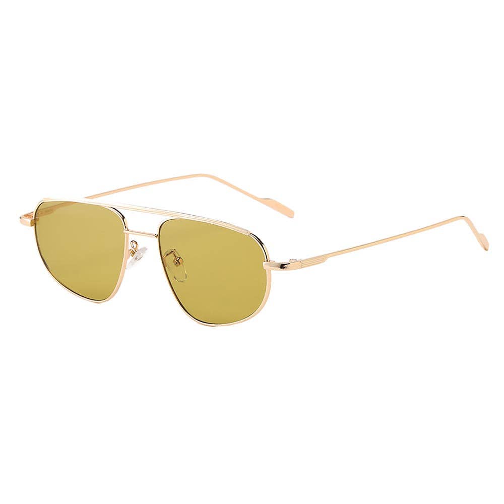 Grey Sunglasses Green/Gold Gifts + Accessories Fifth & Ninth