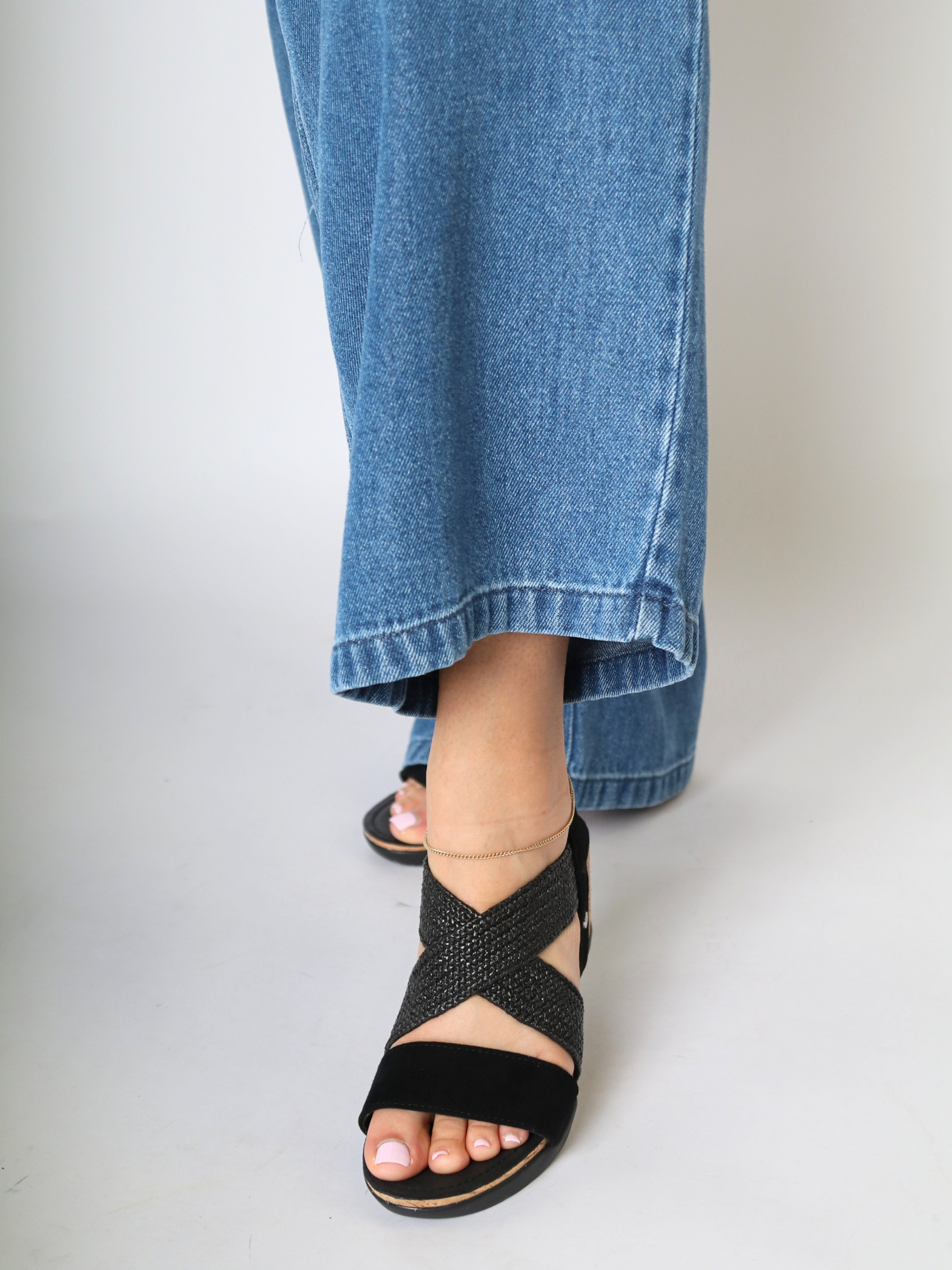 Nayeli Black Silk Suede Women's Sandals Heels Bussola