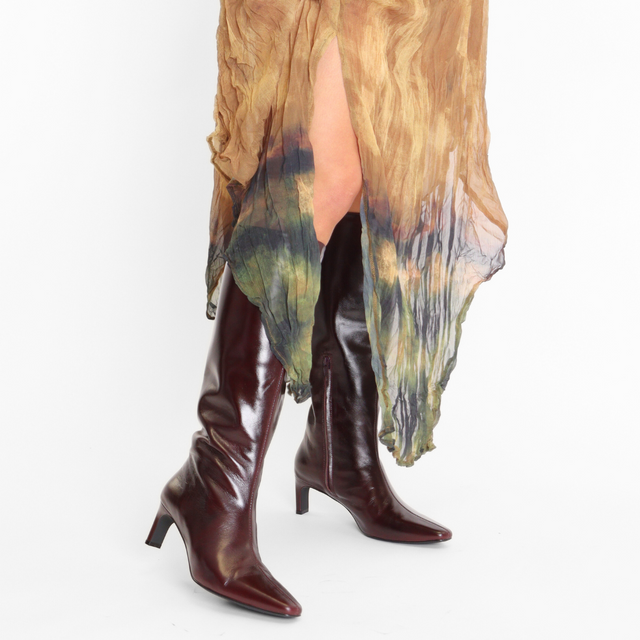 Seville Maroon Women's Boots Heels Intentionally Blank