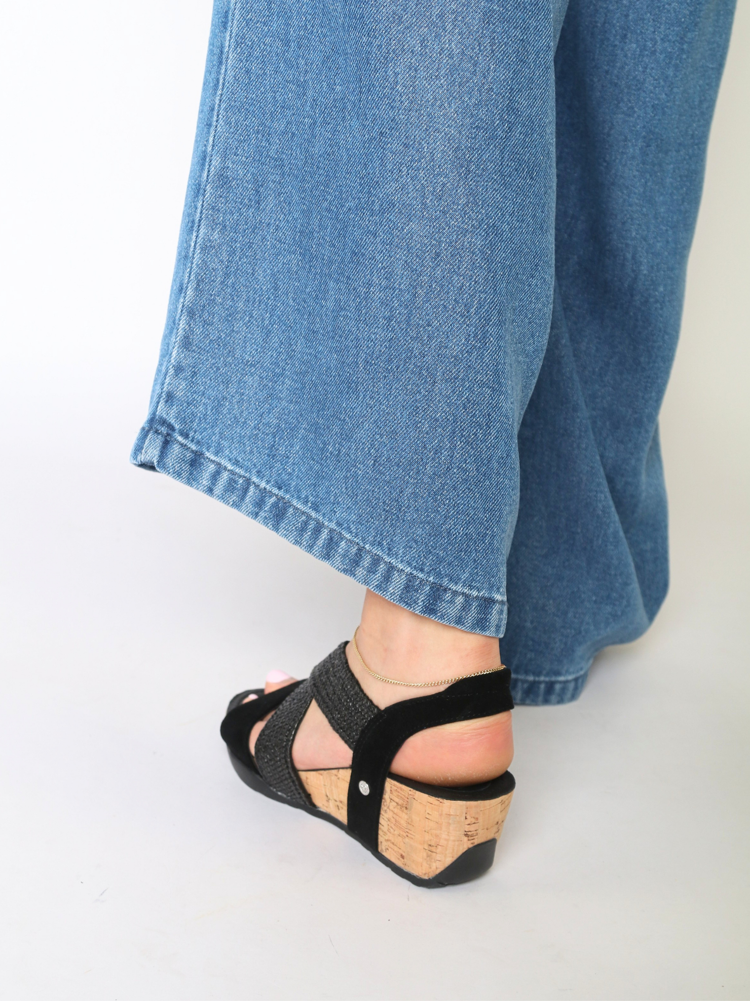 Nayeli Black Silk Suede Women's Sandals Heels Bussola