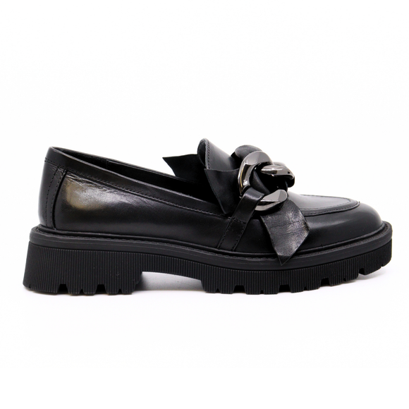 Dalia Delice Black Women's Shoes Loafers Regarde Le Ciel    