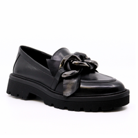 Dalia Delice Black Women's Shoes Loafers Regarde Le Ciel    