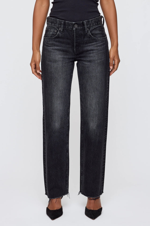 Glencoe Straight Black Women's Bottoms Moussy Denim