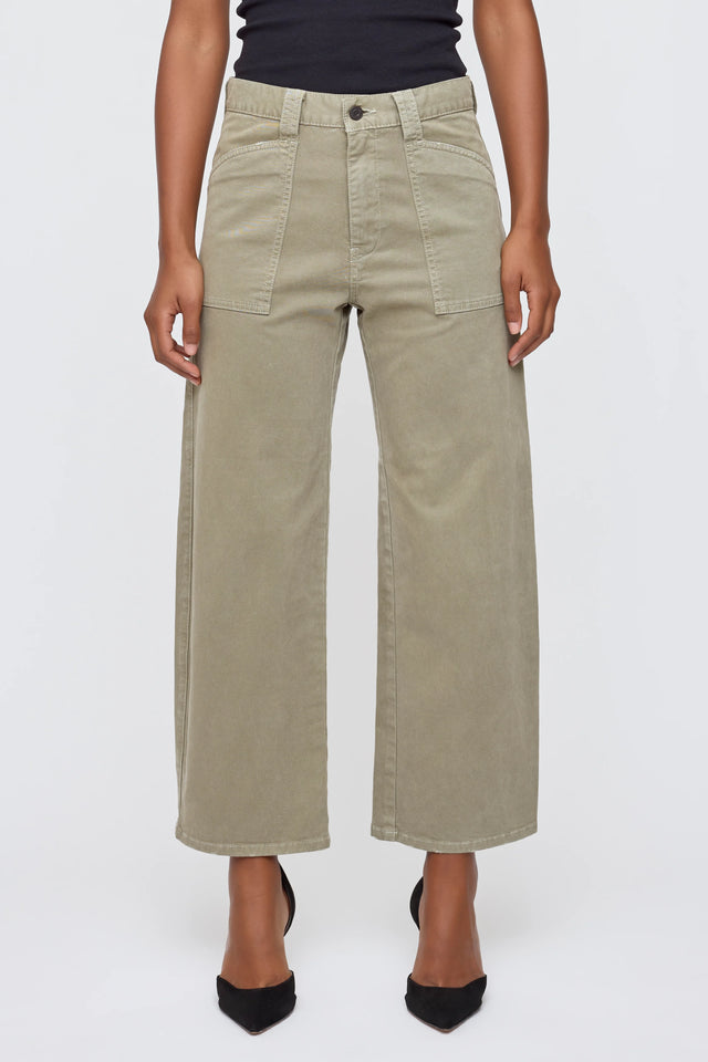 Gusset Cargo Pomonok Khaki Women's Bottoms Moussy Denim