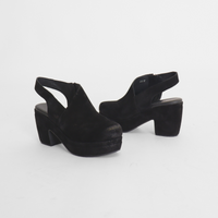 Vida Black Suede Women's Shoes Platforms Antelope