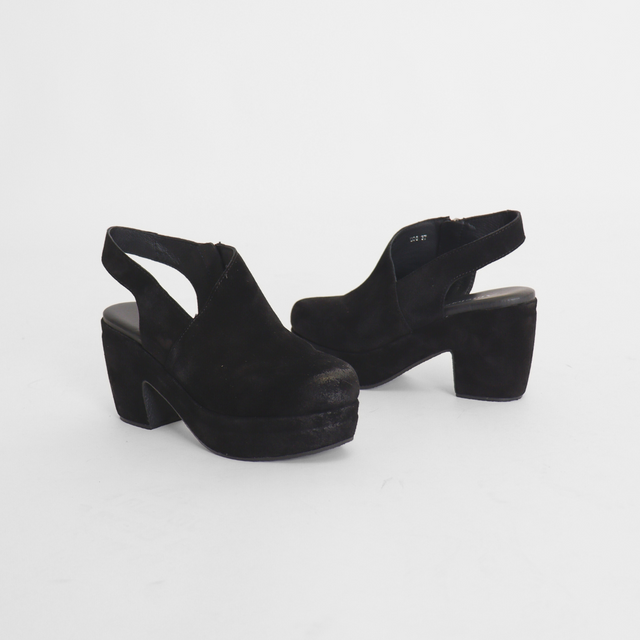 Vida Black Suede Women's Shoes Platforms Antelope