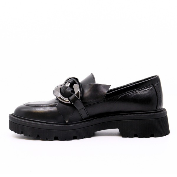 Dalia Delice Black Women's Shoes Loafers Regarde Le Ciel    