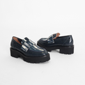 Combo Kid Loafer Navy Women's Shoes Loafers All Black