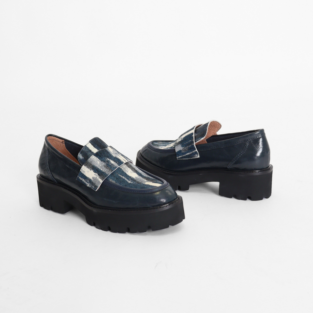 Combo Kid Loafer Navy Women's Shoes Loafers All Black