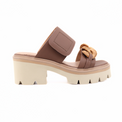 Link & Lugg Vel Brown Women's Sandals Platforms All Black