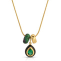 Dazzle Emerald Gem Charm Set Necklace Gifts + Accessories Jewelry Jūratė Los Angeles