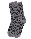 MeMoi Leopard Animal Print Cashmere Blend Crew Socks Gifts + Accessories Socks Me Moí