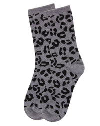 MeMoi Leopard Animal Print Cashmere Blend Crew Socks Gifts + Accessories Socks Me Moí