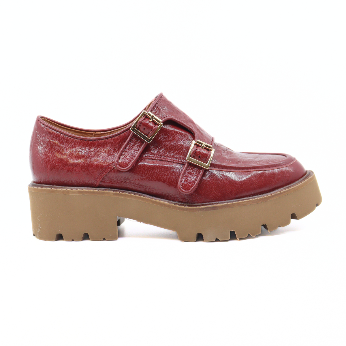Wide Belt Lugg Wine Women's Shoes Platforms All Black