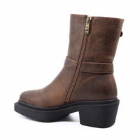 Amina Biker Dark Brown Women's Boots Shoe the Bear    