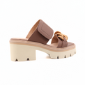 Link & Lugg Vel Brown Women's Sandals Platforms All Black