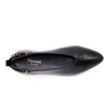 Women's European black leather ballet flat BABY SUPERLUXE LACK by HOMERS.
