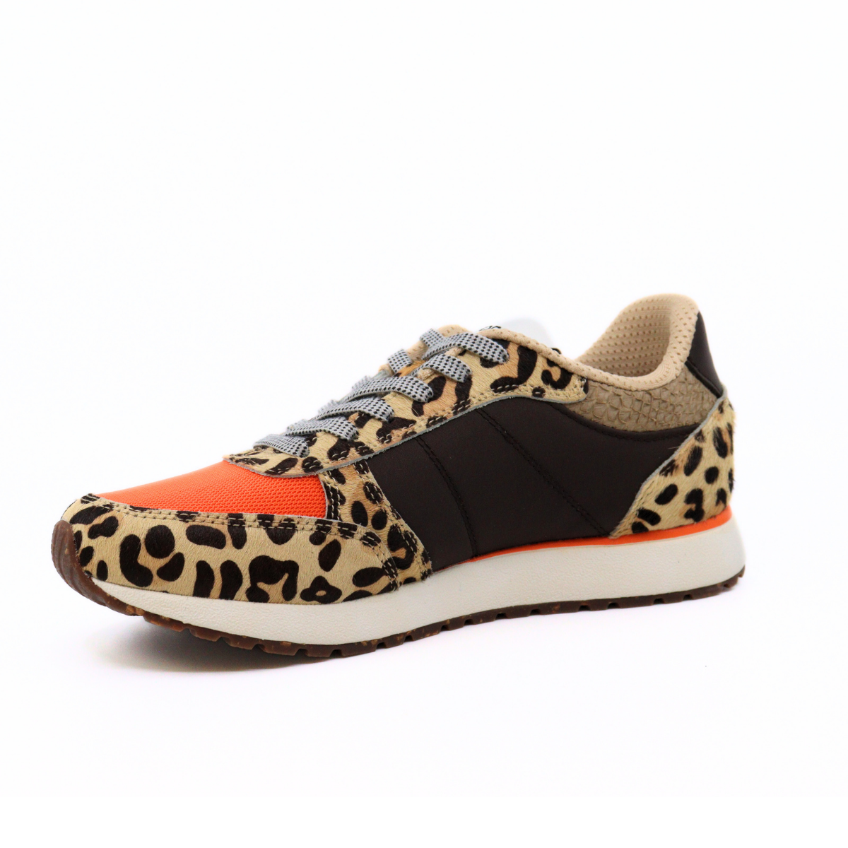 Ronja Cowhair Leopard Women's Sneakers Woden    