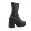 Women's block heel ankle boot CAMELUS STRETCH BLACK by Wonders