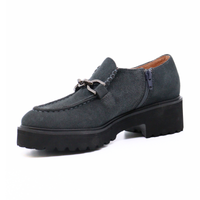 Link Loafer Dark Grey Women's Shoes Loafers All Black    