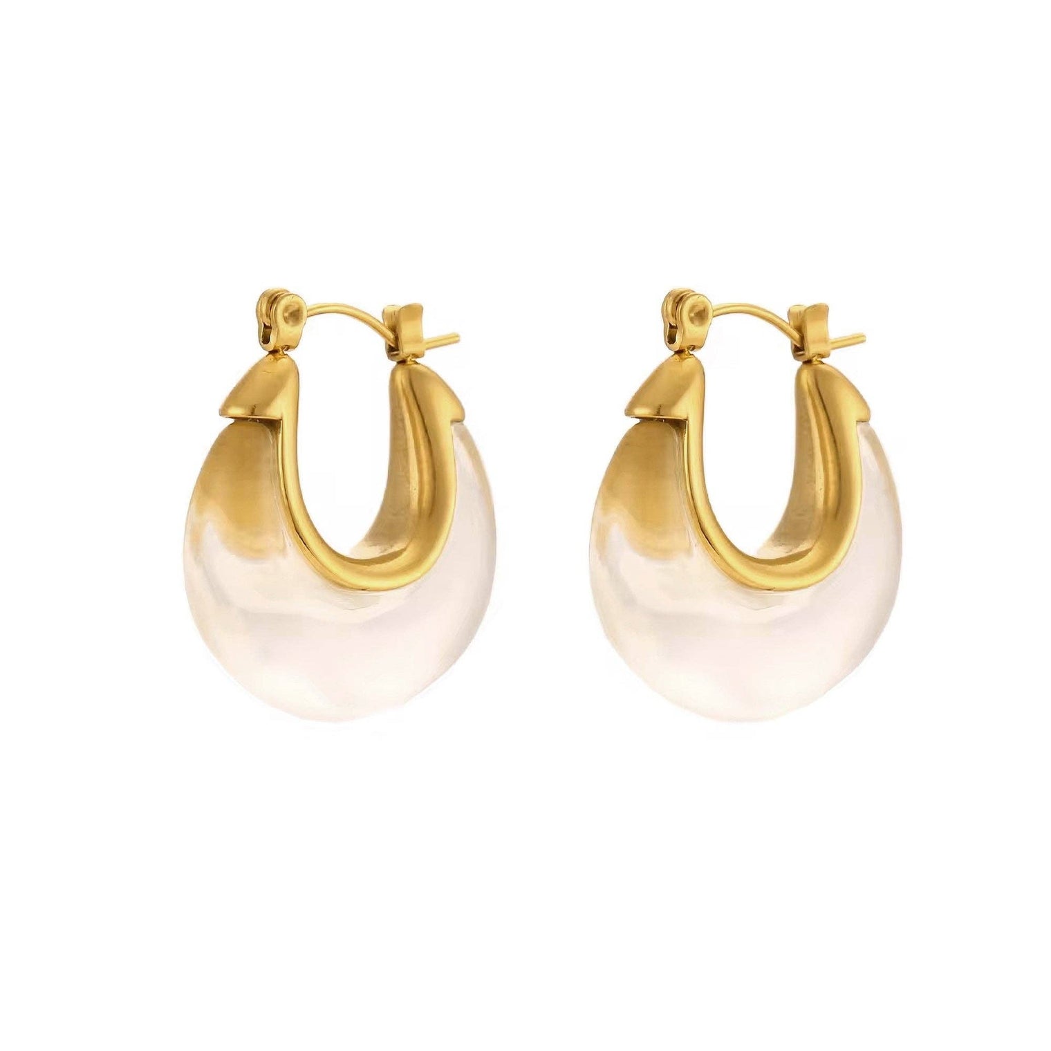 Nina Earrings Gifts + Accessories Jewelry Jūratė Los Angeles TRHE-1163-C-GPYGST-2 Clear