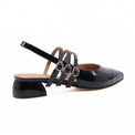 Triple Jane Sling Back Women's Shoes Heels All Black