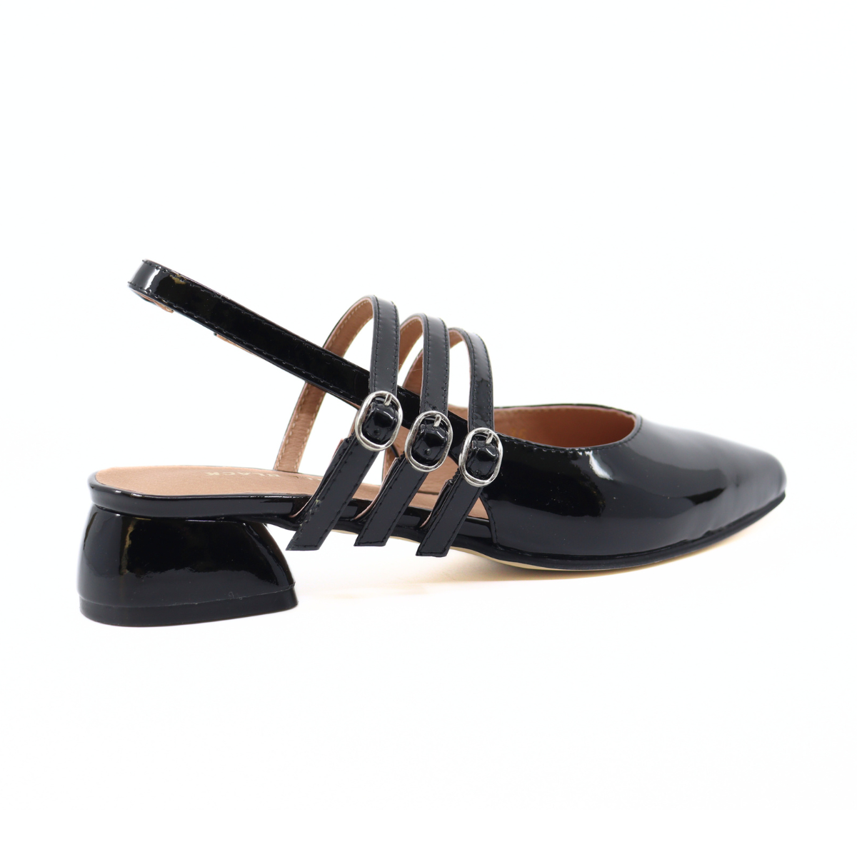 Triple Jane Sling Back Women's Shoes Heels All Black