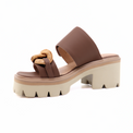 Link & Lugg Vel Brown Women's Sandals Platforms All Black