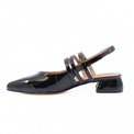 Triple Jane Sling Back Women's Shoes Heels All Black