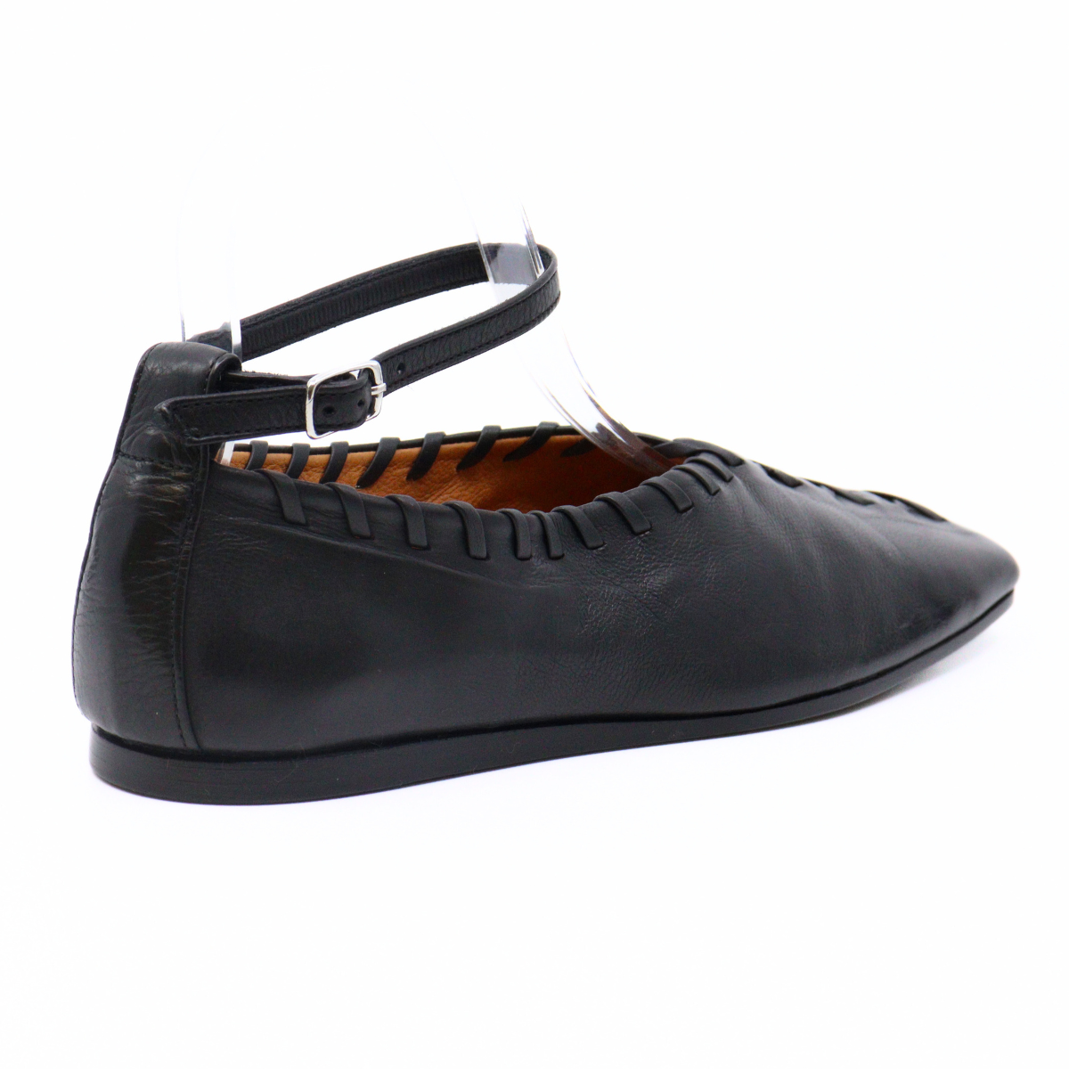 Whip Stitch Black Flat Women's Shoes Flats I.N.K. Shoes    