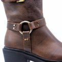 Amina Biker Dark Brown Women's Boots Shoe the Bear    