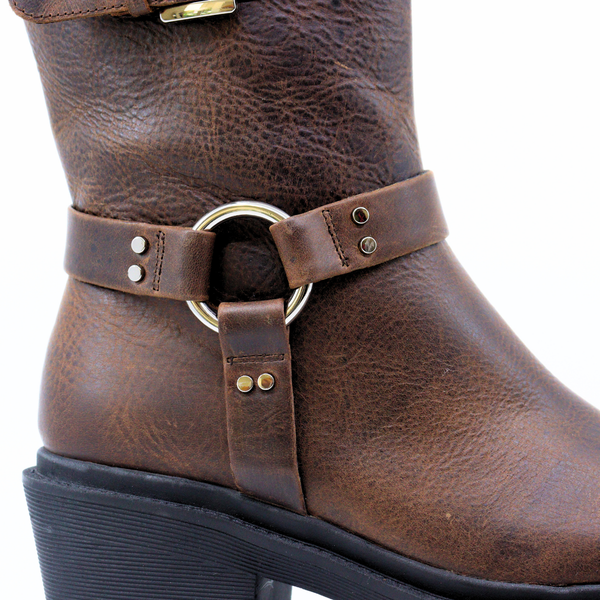 Amina Biker Dark Brown Women's Boots Shoe the Bear    