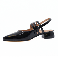 Triple Jane Sling Back Women's Shoes Heels All Black