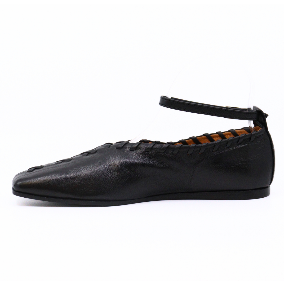 Whip Stitch Black Flat Women's Shoes Flats I.N.K. Shoes    