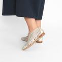 Woven Tie Lady Metallic Women's Shoes All Black