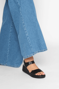 Ariel Black Women's Sandals Platforms Aetrex