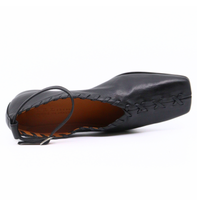 Whip Stitch Black Flat Women's Shoes Flats I.N.K. Shoes    